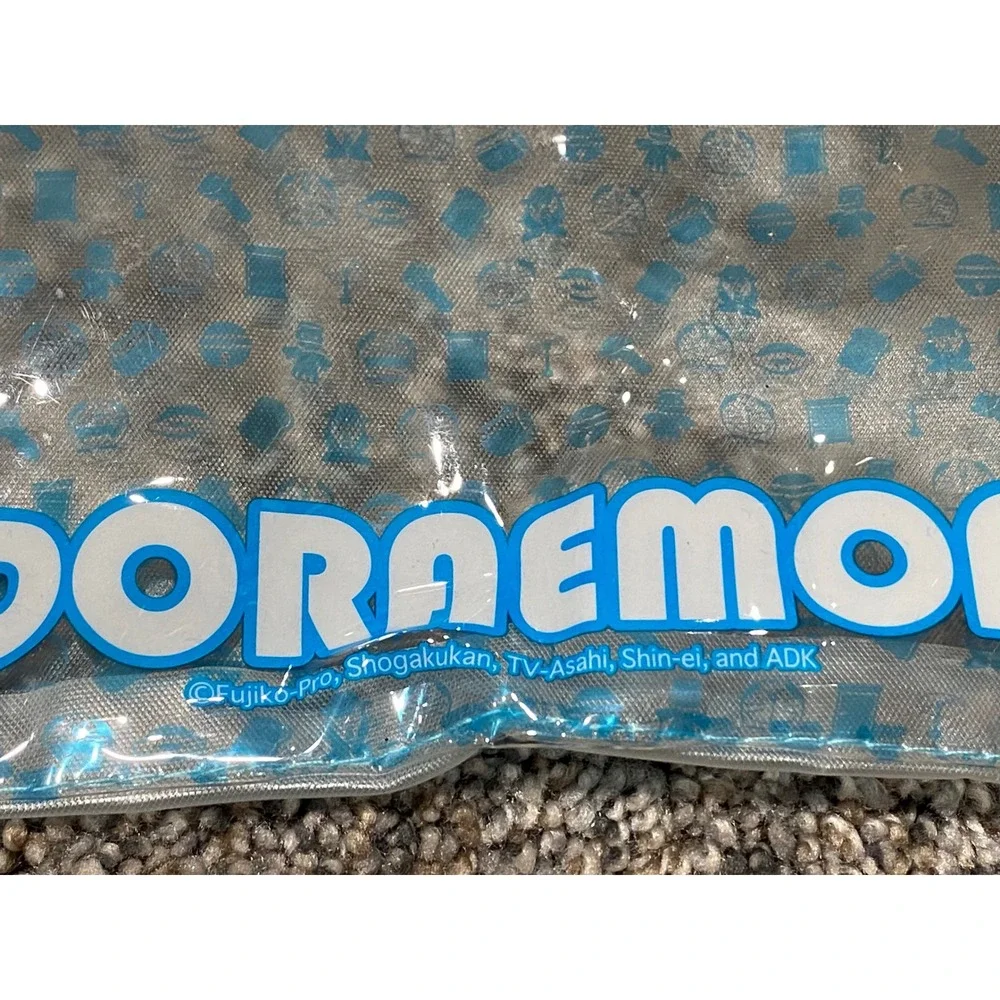 Doraemon Zipper Pouch Set Unisex OS Blue Green Excellent Anime Clear Travel Bag